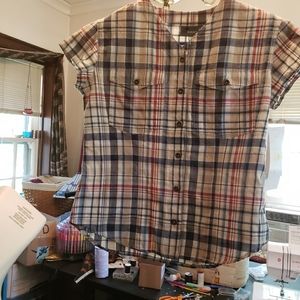 Liz Clairborne vintage plaid blouse. NWT